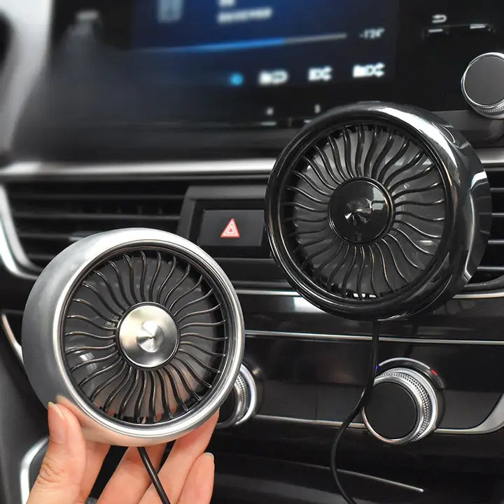 車載扇強風12V24V大型トラック用車内装飾エアコン吹出し口小型ファン