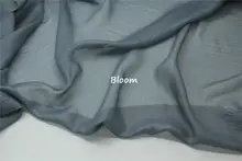 軽やかで柔らかい！微光沢の半透明シフォン生地（煙灰色・シャツや漢服用）