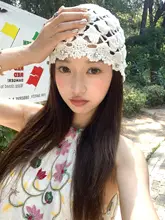 ニット帽 レディース ラインストーン デコ オープンワーク 薄手 通気性 韓流 インスタ映え お出かけ 着回し おしゃれ 春夏