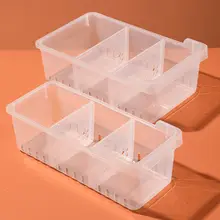 冷蔵庫用 引き出し式収納ボックス【仕切り付き・整理用品】