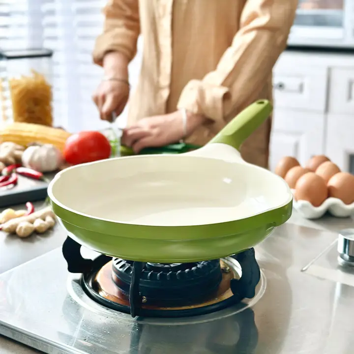 フライパン 24 28CM 家庭用 陶器製 ノンスティックエナメルデザイン