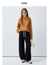 ワイドパンツ レディース 大きいサイズ ぽっちゃり ゴムウエスト カーブシルエット 着回し 秋