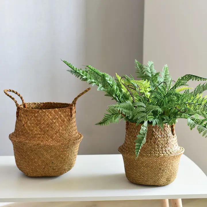 植木鉢 バスケット 盆栽 植物 竹編み 草編み スタイル 織り