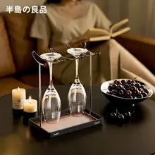 おしゃれなデザイン！ワイングラスハンガー【部屋飾り・吊り下げ式・高脚グラス用】