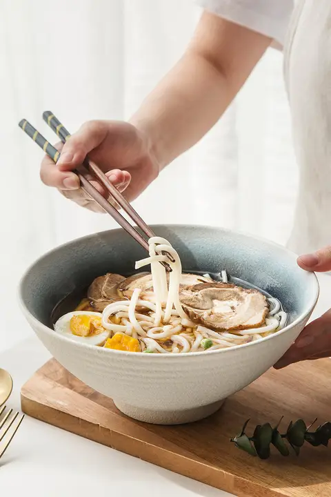 ラーメンボウル 家庭用 麺用 陶器 創意特長 レストラン用品