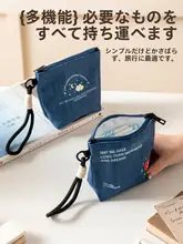 ビンテージ風デニムキャンバス収納バッグ【手提げタイプ・大容量・ファスナー付き】