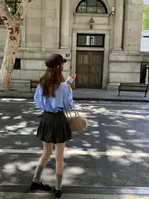 フリルデザインのチェック柄シャツ【春用・フィット・長袖】