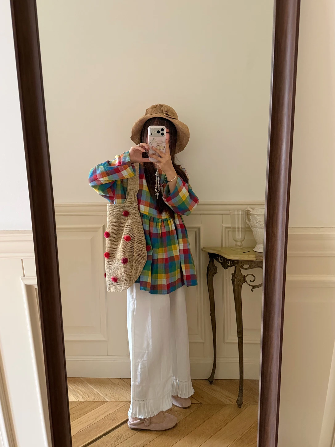 明るい色の服：全棉製カラフルな日系ルーズフィットチェックシャツの実用性とシーン別適用