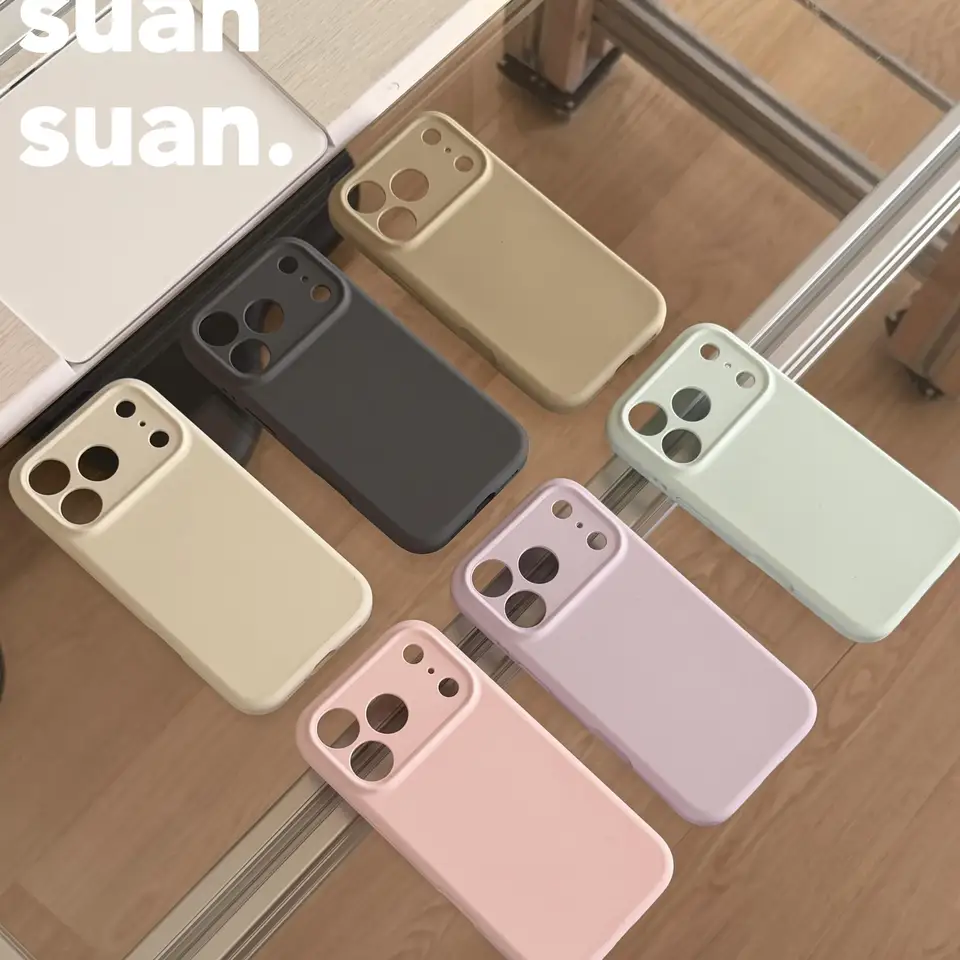 シンプルな液体シリコンケース【全面保護・マット仕上げ・iPhone用】