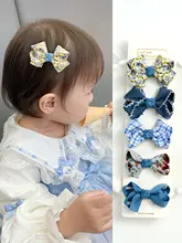 子供用リボンヘアクリップ【髪を傷めない・前髪用・女の子用】