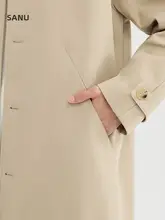 春季 メンズ トレンチコート【カジュアルデザイン・フィット・翻領】