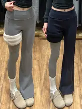 ダークブルー 裏起毛スポーツパンツ【ハイウエスト・スリムフィット・秋冬用・カジュアル】