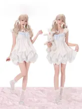 2点セット レディース ワンピース チュリップパンツ 花柄 ブルー ホワイト ガーリー デイリー