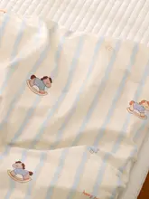 青い小馬デザインの子供用布団カバー【全棉・幼稚園向け・かわいい】