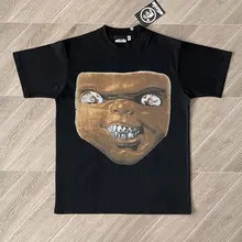 ハロウィンデザインの洗いざらしコットン半袖Tシャツ