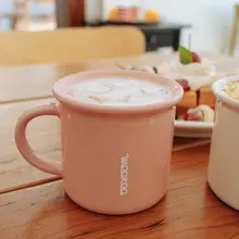 WOOKOO 猫デザイン マグカップ 300ml【カップル用・オフィス・陶器製】