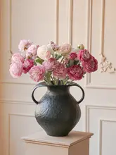花瓶 フラワーベース 陶器 ヴィンテージ 高級感 ドライフラワー リビング ダイニング テーブル インテリア おしゃれ