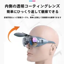 溶接作業用保護メガネ【UVカット・透明・防飛沫設計】