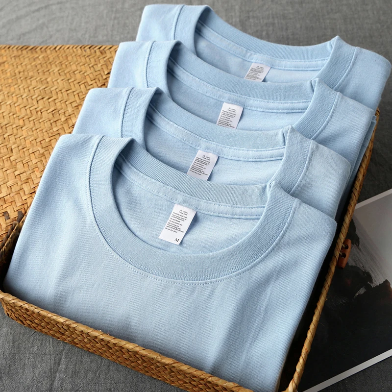 赤ちゃんブルー無地コットンワイドフィットTシャツ：宽松型コットンの日常着用実態とシーン別対応