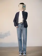 フリルネックのリネンシャツ【柔らかい質感・秋用・ゆったりしたフレンチスタイル】