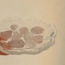 スウィートピンクの透き通ったクリスタルの小石【DIY装飾・撮影用プロップ】