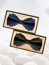 シンプルな真いいシルク蝶ネクタイ【ワインレッド・結婚式・カジュアルスタイル】