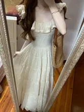 美しいフリルデザインのキャミワンピース【上品・背中開き・スリムフィット・エレガント】