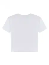 白色 クルーネック 半袖 Tシャツ【女性用・夏・フィット・シンプルデザイン】