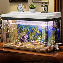耐衝撃デザインの水槽フィルター一体型酸素供給機【ガラス風・卓上用・家庭用・エコ水槽】