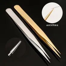 ステンレス製 縫製用ピンセット【手作業用・湾曲タイプ・直型】
