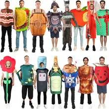 ハロウィン用 大人向け コスチューム【スpongeアップル・苦瓜デザイン】＆パーティー演出用