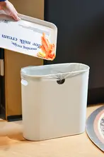 超薄型スリムゴミ箱【壁掛け式・トイレ用・スリムデザイン】