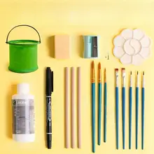 得力 大容量アクリル絵具セット【防水・日焼け対策・安全無毒・DIY・手描き用】