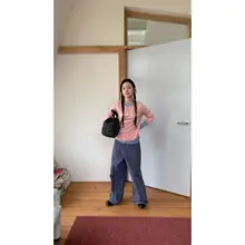 フィットのストレートレッグパンツ【レトロなダークブルー・ゆったりワイド・作業用】（ セットアップ対応）