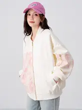 レトロ風ベースボールジャケット【春秋用・ゆったりデザイン・カジュアル】