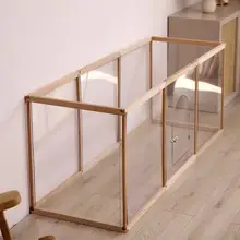 透明アクリル製ペット用室内フェンス【小型犬・うさぎ用・罠付き】