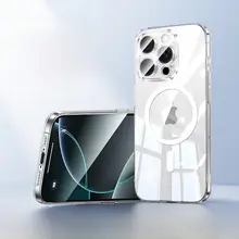 Apple iPhone 15 Pro Max用マグネット式クリアケース【全包タイプ・超薄型・マグセーフ対応】