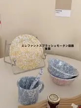 赤ちゃん用ブルーエナメル食器【皿・デザートボウル・オートミールボウル・フルーツサラルボウル・マグカップ】