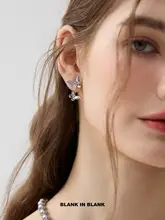 蝶のデザインのピアス【純銀・ジルコン・個性派・ギフトに最適】