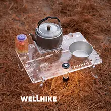 WELLHIKE ミニ折りたたみアクリルテーブル【アウトドアキャンプ用・コーヒーテーブル】