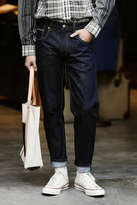 MBBCAR 11OZ デニム九分丈パンツ【赤耳・洗い加工・アメリカンカジュアル】