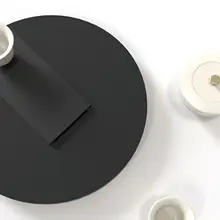 天然ウ金石製の水貯蔵円形手作りティー盤【モダンデザイン・シンプルオフィス用】