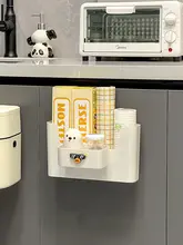 キッチン用 カートゥーン壁掛けラップ収納ボックス【冷蔵庫用・戸棚の内側に取付可能】