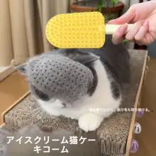 猫用マッサージコーム【入浴・毛の処理・両面ブラシ】