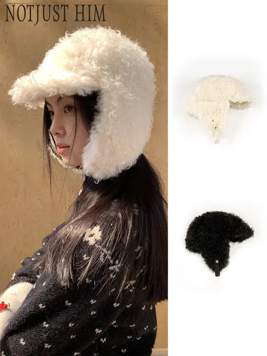 ふわふわの耳あて付きフライトキャップ【保温性・柔らかい素材】