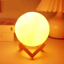 3D月球ランプ【クリエイティブなナイトライト・寝室用・ロマンチックな星空照明】