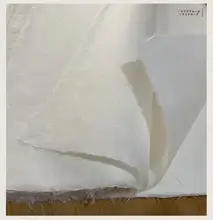手作り皮紙書道用半生熟宣紙【水墨山水画スタイル】
