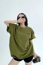 夏季チックなカジュアルカップル用コットンTシャツ【フィット・レトロデザイン・背面プリント・半袖】