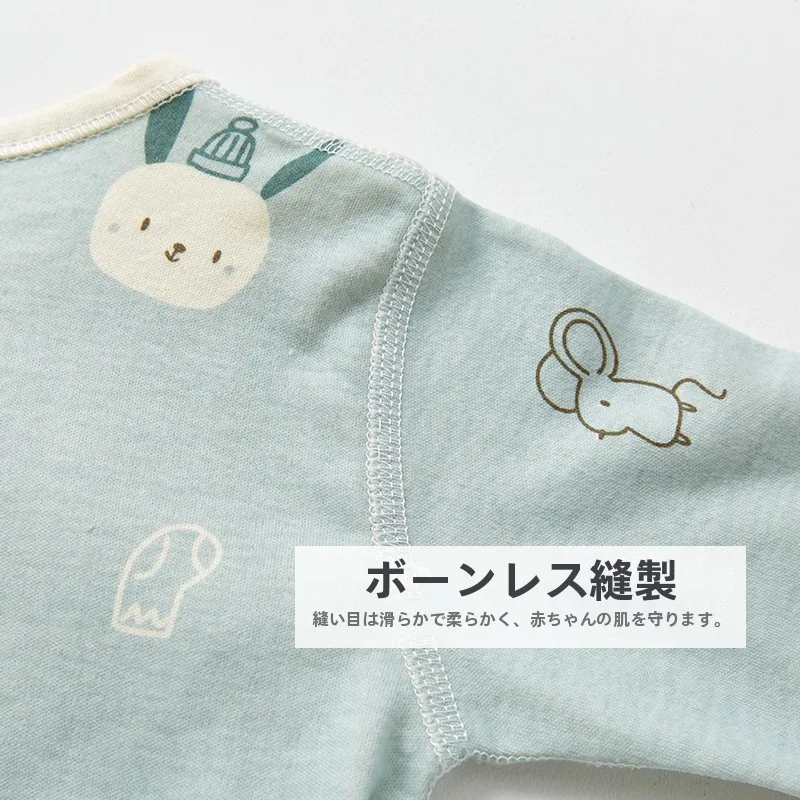 新生児用春秋用コットンインナー：3ヶ月児の服選びに 最適な長袖ボディスーツとは