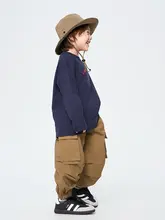 男の子用 春用キャンプ長袖Tシャツ【柔らかさ抜群・着回し可能・薄手】
